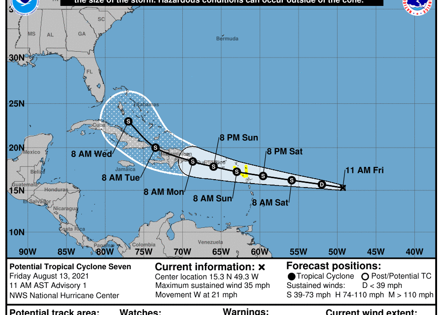 Posible ciclón tropical 7 comenzará a ser monitoreado por el Centro Nacional de Huracanes