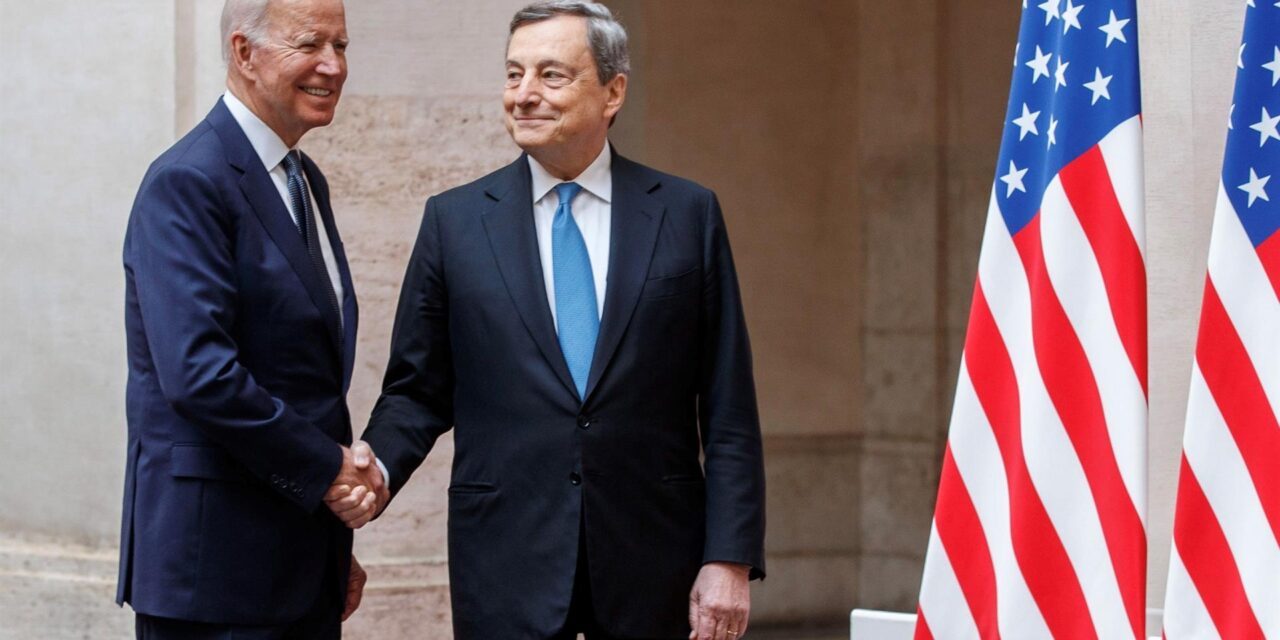 Biden  Y  DRAGHI defienden la «solidez» del pacto trasatlántico antes del G20