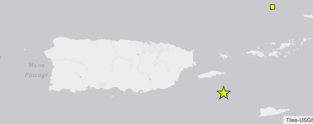 Se registra temblor de 4.91 grados al sur de Vieques