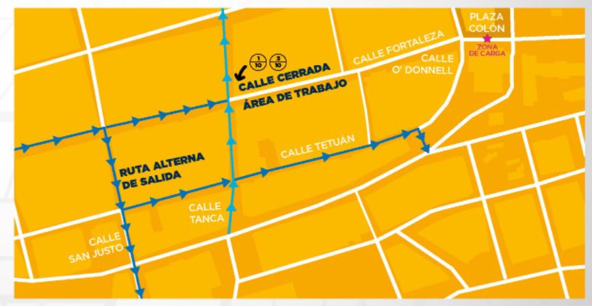 Aviso: Cambios temporales de tránsito en VSJ por arreglos Calle Fortaleza