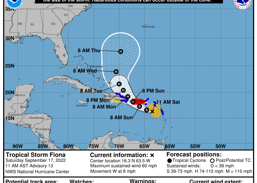 Emiten aviso de huracán para Puerto Rico