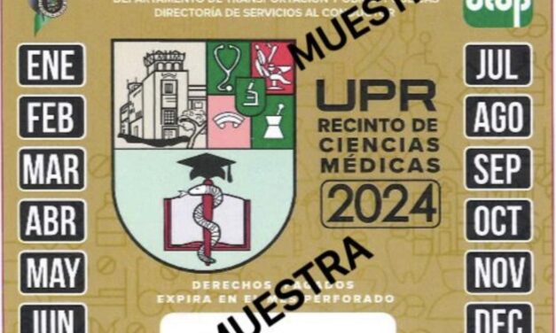 Marbete 2024 dedicado a Ciencias Médicas UPR