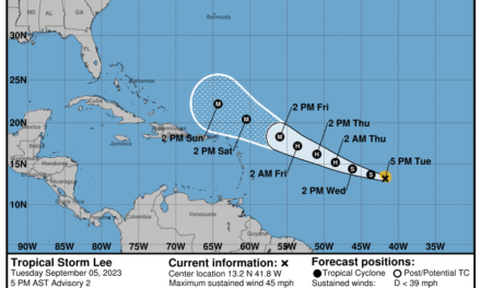 Depresión tropical trece se convierte en tormenta tropical Lee